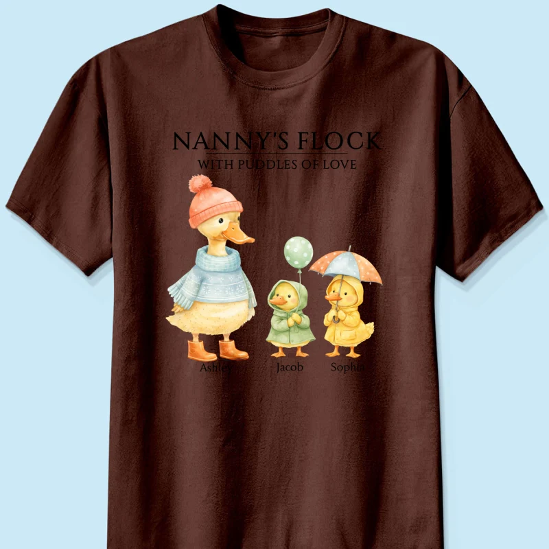 Nanny's Flock with Puddles of Love - Personalised Shirt - Gift for Grandma - Image 27