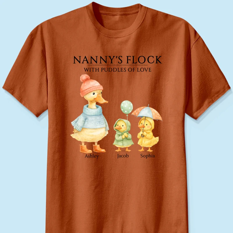 Nanny's Flock with Puddles of Love - Personalised Shirt - Gift for Grandma - Image 28