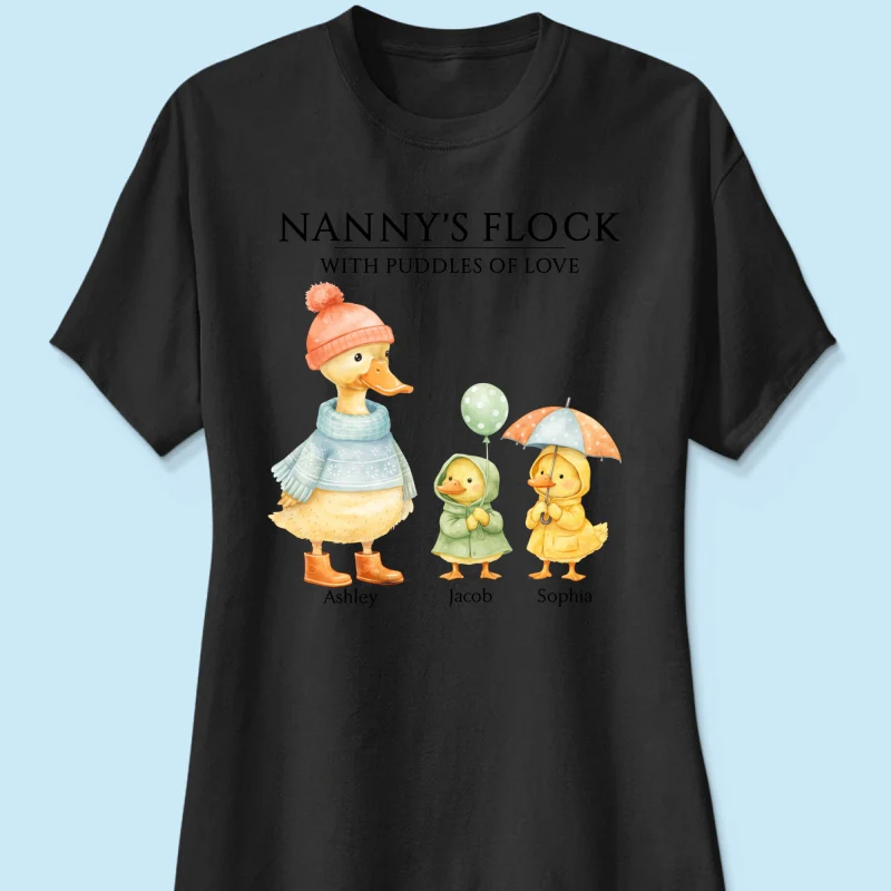 Nanny's Flock with Puddles of Love - Personalised Shirt - Gift for Grandma - Image 29