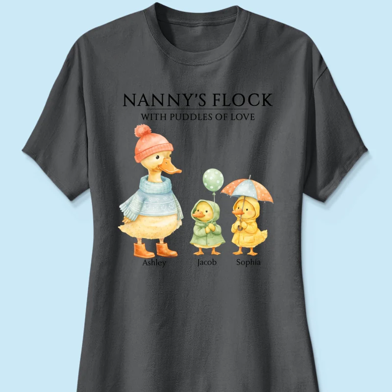 Nanny's Flock with Puddles of Love - Personalised Shirt - Gift for Grandma - Image 31