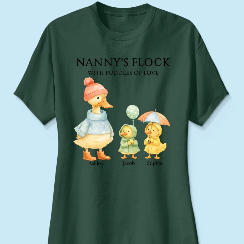 Nanny's Flock with Puddles of Love - Personalised Shirt - Gift for Grandma - Image 33