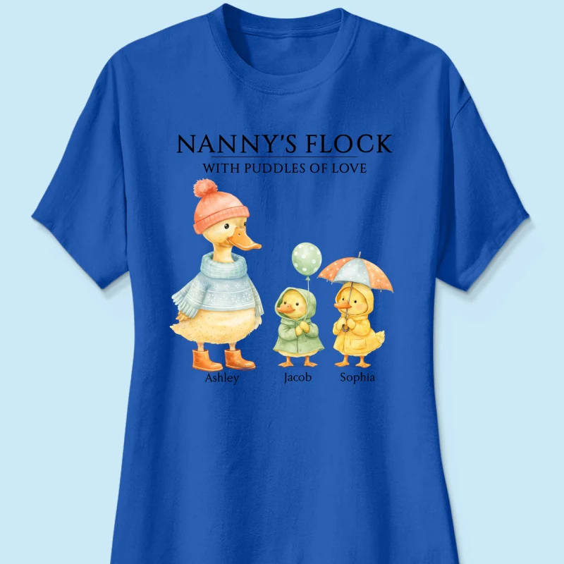 Nanny's Flock with Puddles of Love - Personalised Shirt - Gift for Grandma - Image 34