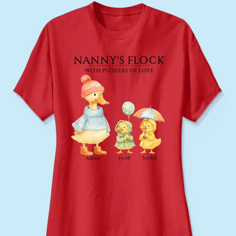 Nanny's Flock with Puddles of Love - Personalised Shirt - Gift for Grandma - Image 35