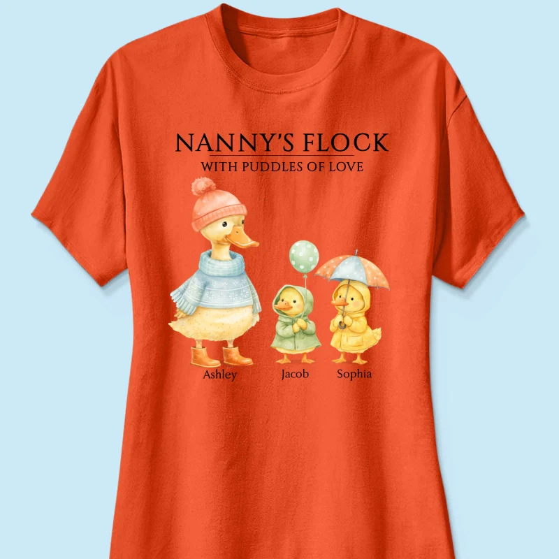 Nanny's Flock with Puddles of Love - Personalised Shirt - Gift for Grandma - Image 36