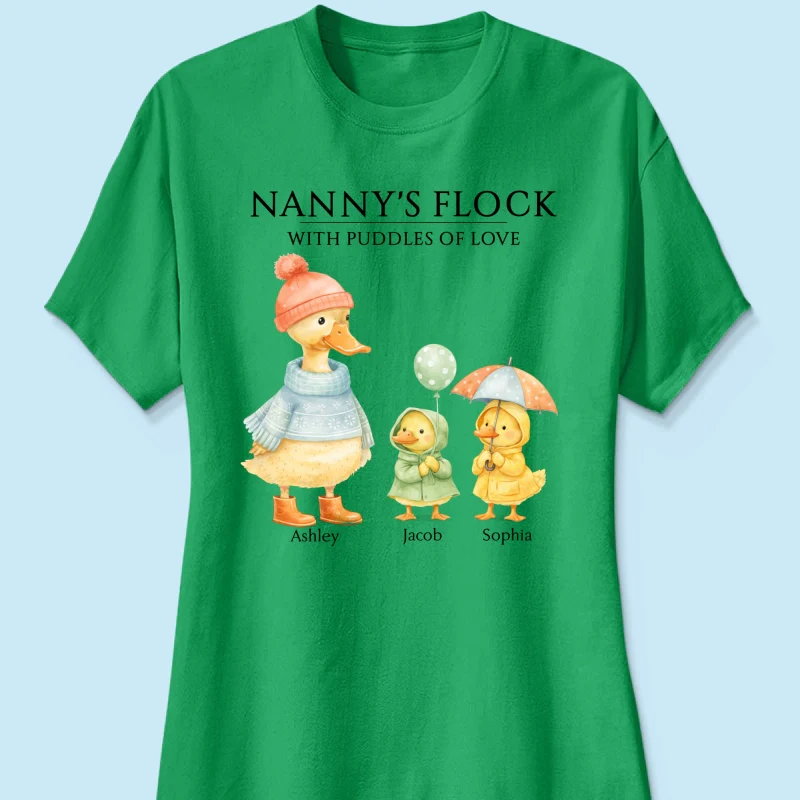 Nanny's Flock with Puddles of Love - Personalised Shirt - Gift for Grandma - Image 42