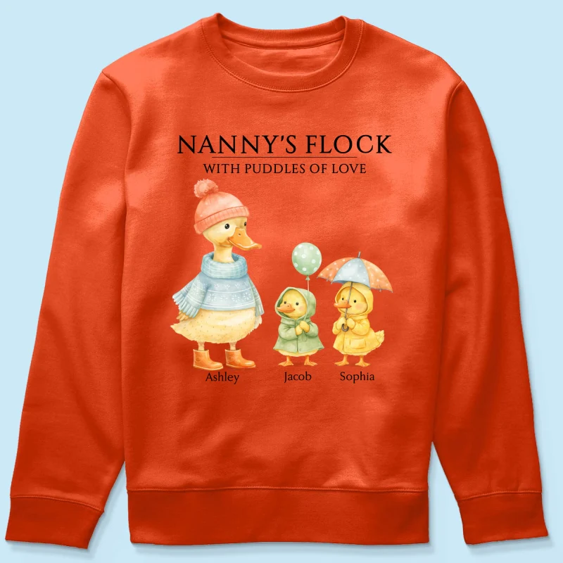 Nanny's Flock with Puddles of Love - Personalised Shirt - Gift for Grandma - Image 49