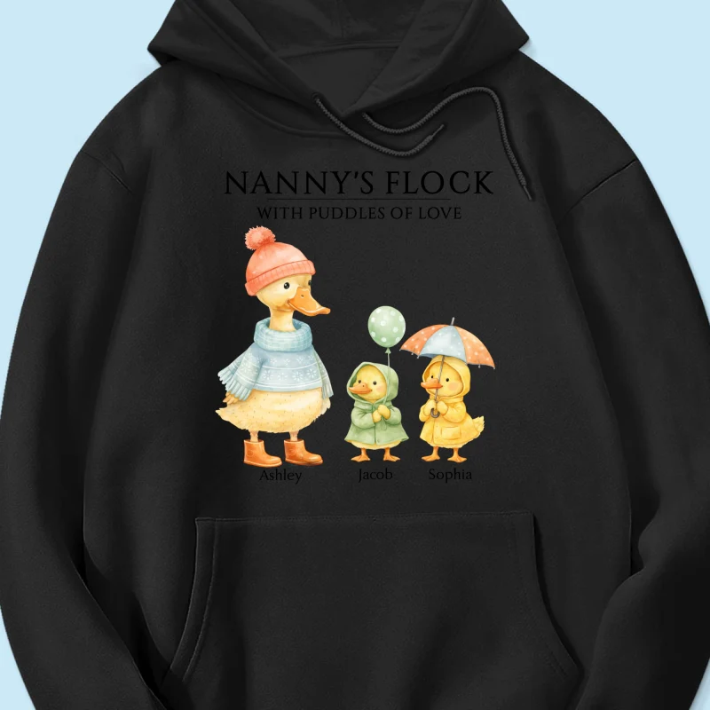 Nanny's Flock with Puddles of Love - Personalised Shirt - Gift for Grandma - Image 57
