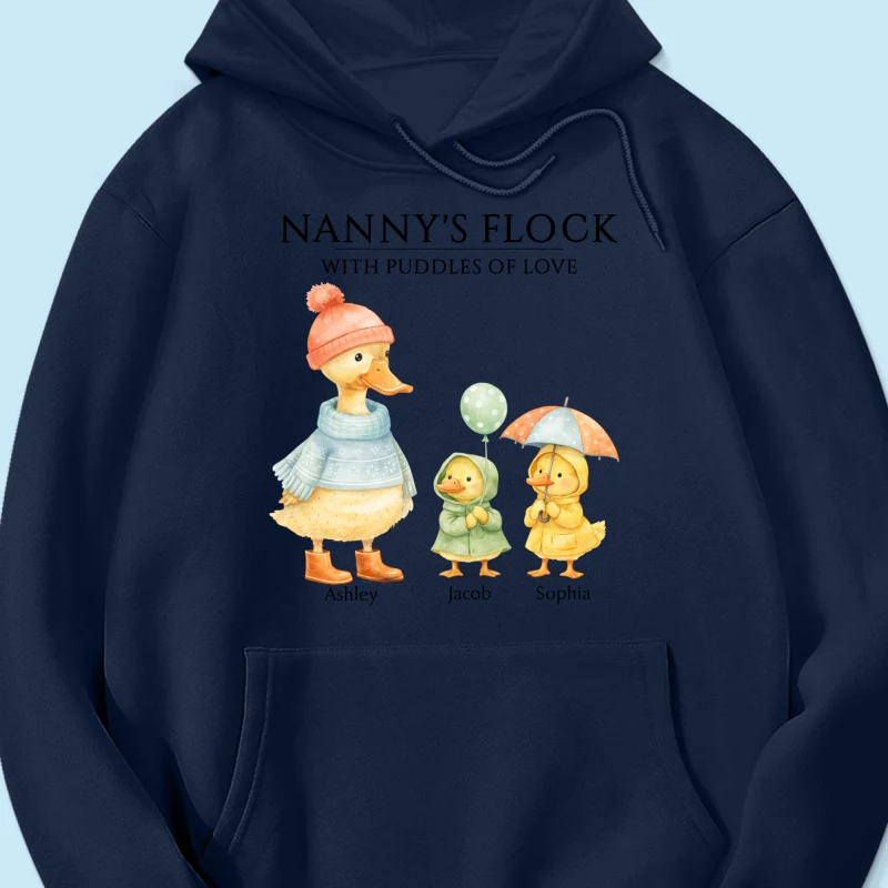 Nanny's Flock with Puddles of Love - Personalised Shirt - Gift for Grandma - Image 58