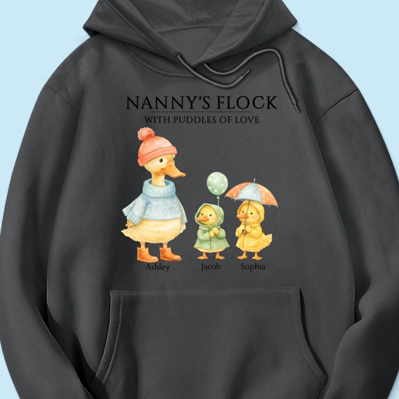 Nanny's Flock with Puddles of Love - Personalised Shirt - Gift for Grandma - Image 59