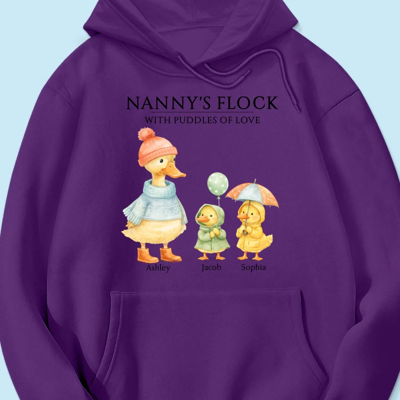 Nanny's Flock with Puddles of Love - Personalised Shirt - Gift for Grandma - Image 60