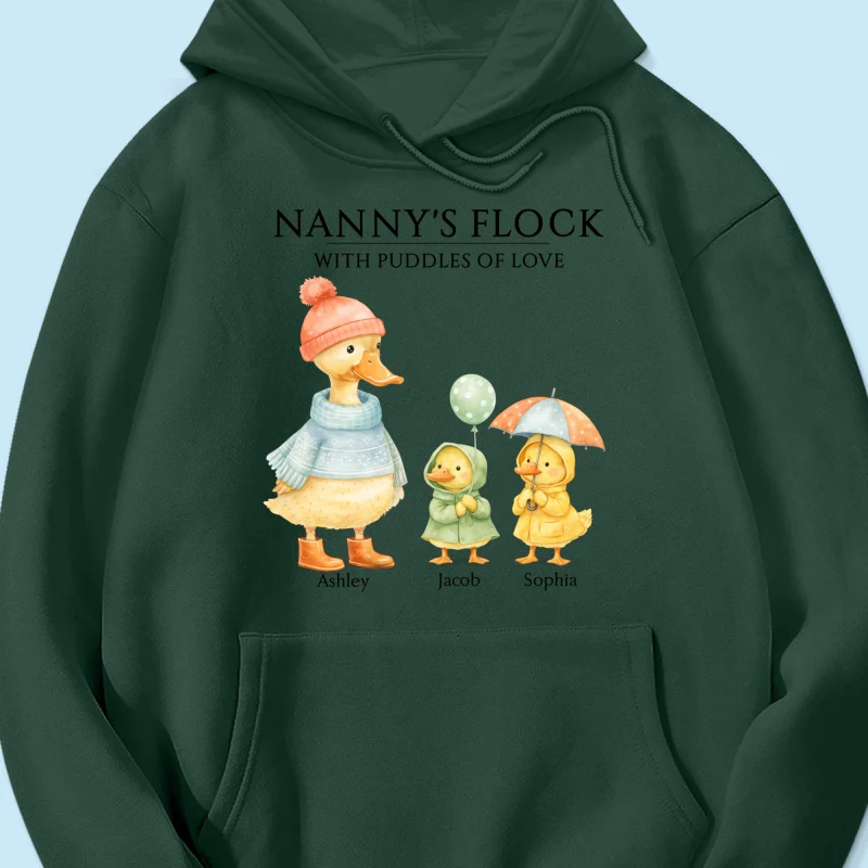 Nanny's Flock with Puddles of Love - Personalised Shirt - Gift for Grandma - Image 61