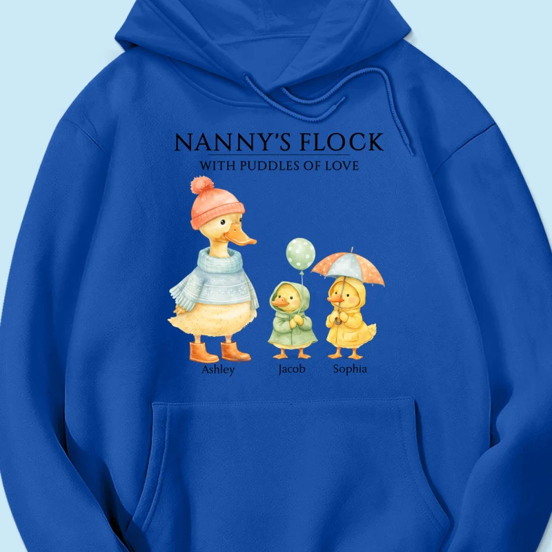 Nanny's Flock with Puddles of Love - Personalised Shirt - Gift for Grandma - Image 62