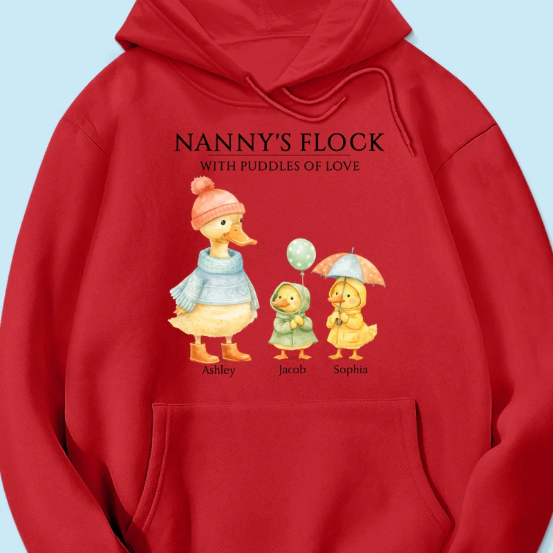 Nanny's Flock with Puddles of Love - Personalised Shirt - Gift for Grandma - Image 63