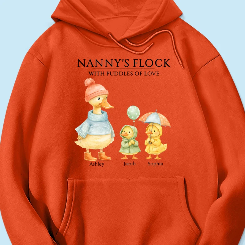 Nanny's Flock with Puddles of Love - Personalised Shirt - Gift for Grandma - Image 64