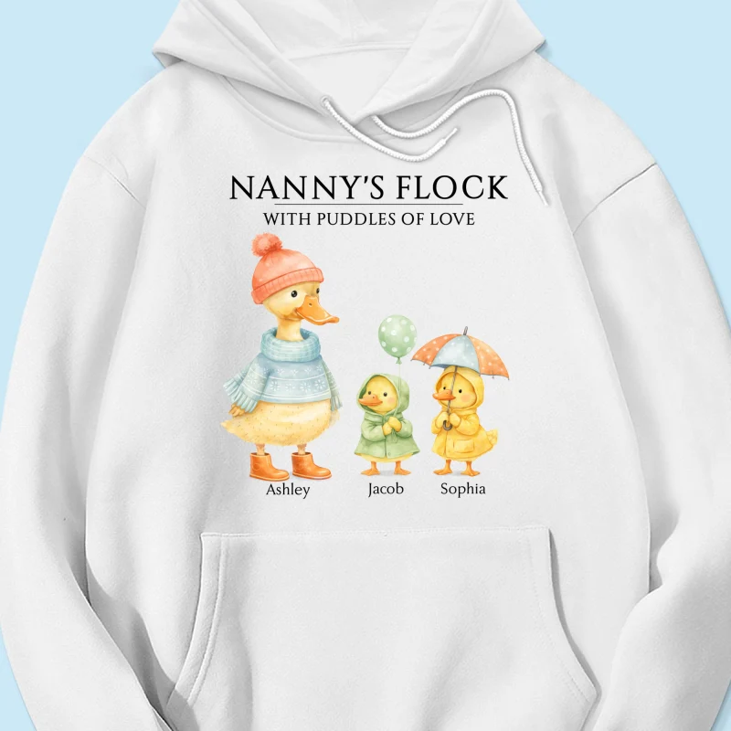 Nanny's Flock with Puddles of Love - Personalised Shirt - Gift for Grandma - Image 65