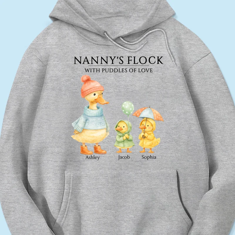 Nanny's Flock with Puddles of Love - Personalised Shirt - Gift for Grandma - Image 66