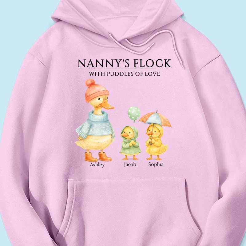 Nanny's Flock with Puddles of Love - Personalised Shirt - Gift for Grandma - Image 67