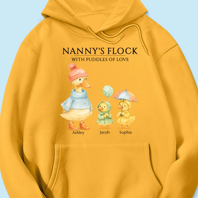 Nanny's Flock with Puddles of Love - Personalised Shirt - Gift for Grandma - Image 69