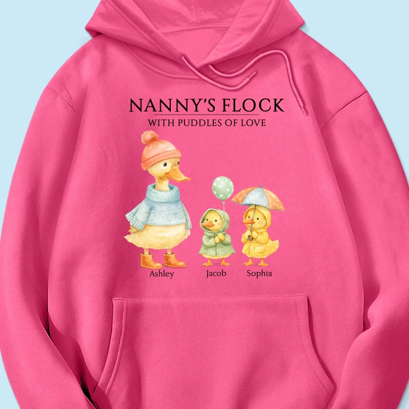 Nanny's Flock with Puddles of Love - Personalised Shirt - Gift for Grandma - Image 71