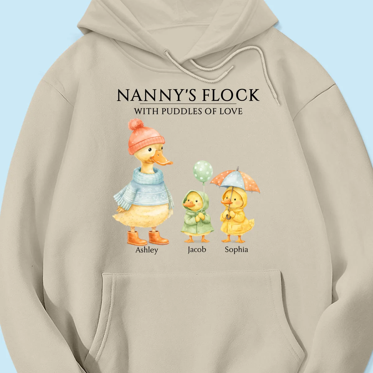 Nanny's Flock with Puddles of Love - Personalised Shirt - Gift for Grandma - Image 72