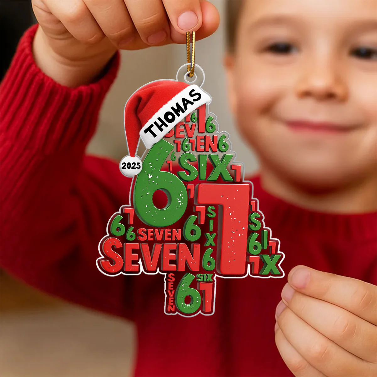 Trending Christmas Tree Six Seven - Personalized Acrylic Ornament - Christmas Gift for Kids, Grandskids - Image 4