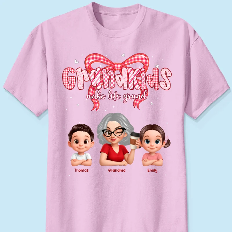 Valentine's Day Grandma Grandkids Make Life Grand - Personalized Shirt - Valentine's Day Gift For Grandma - Image 10