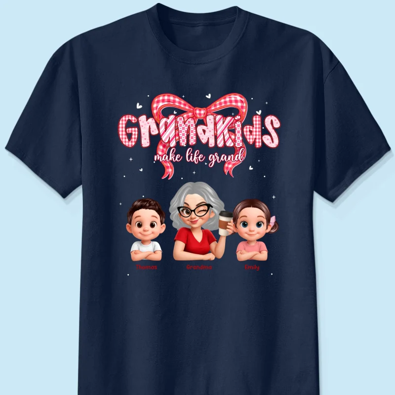 Valentine's Day Grandma Grandkids Make Life Grand - Personalized Shirt - Valentine's Day Gift For Grandma - Image 12