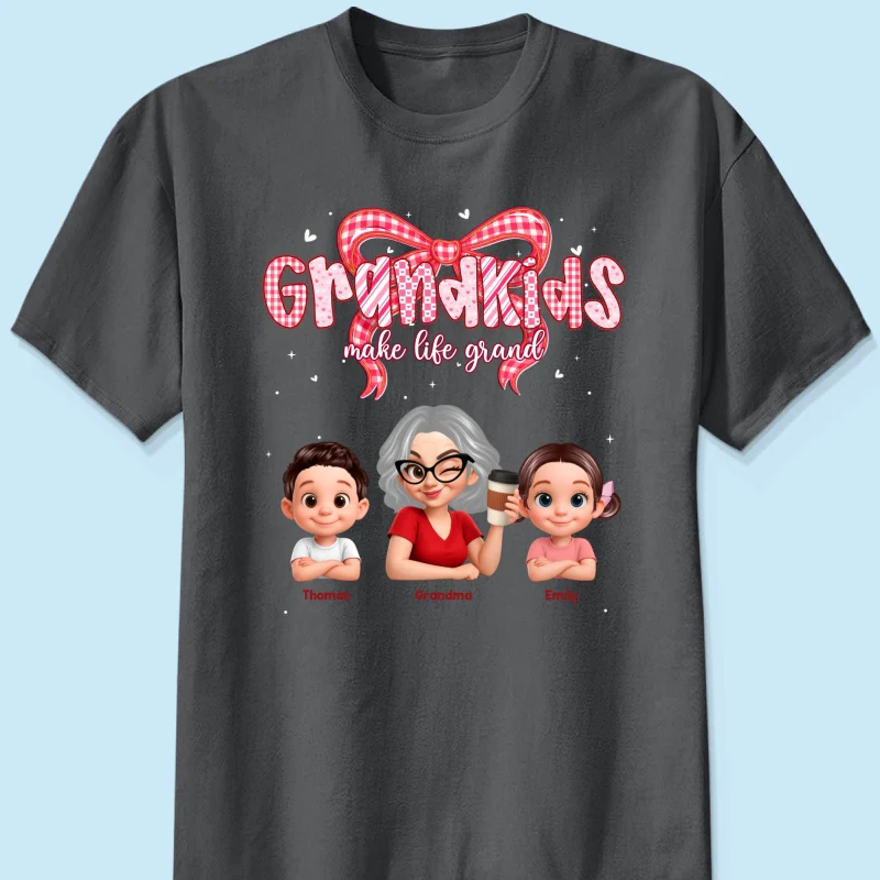 Valentine's Day Grandma Grandkids Make Life Grand - Personalized Shirt - Valentine's Day Gift For Grandma - Image 13