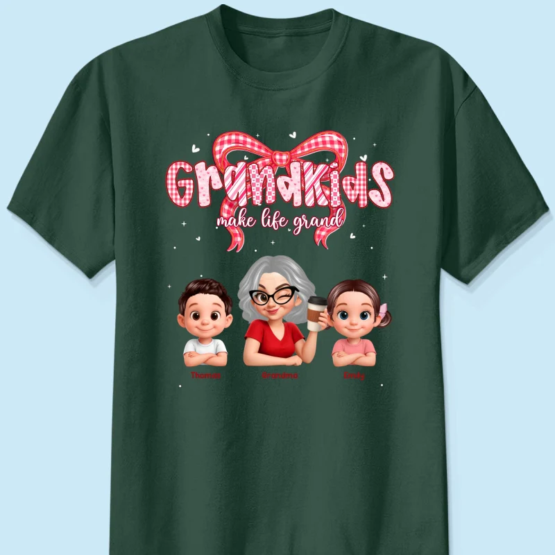 Valentine's Day Grandma Grandkids Make Life Grand - Personalized Shirt - Valentine's Day Gift For Grandma - Image 15