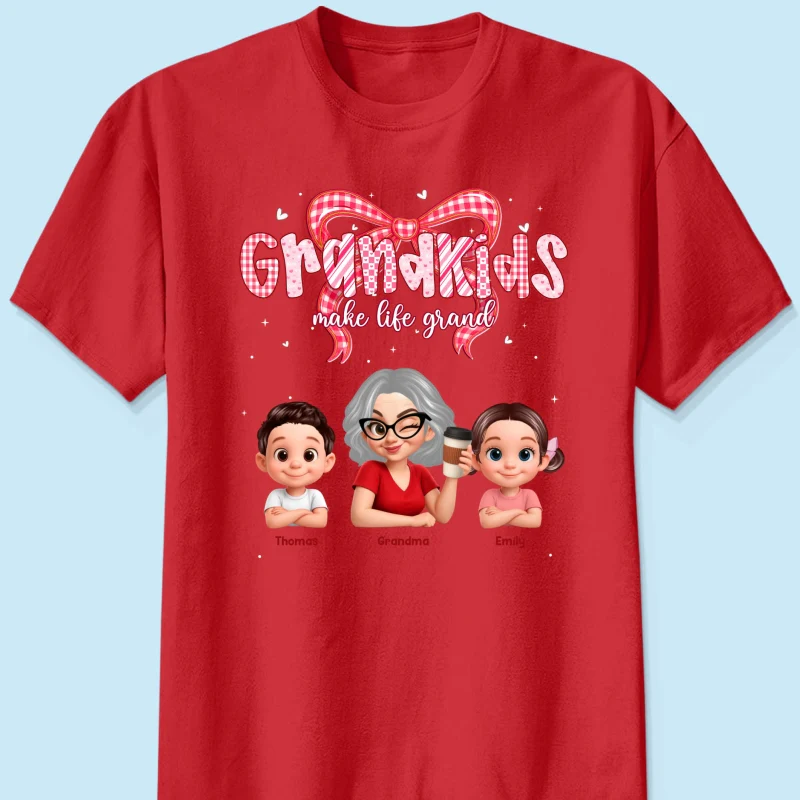 Valentine's Day Grandma Grandkids Make Life Grand - Personalized Shirt - Valentine's Day Gift For Grandma - Image 17