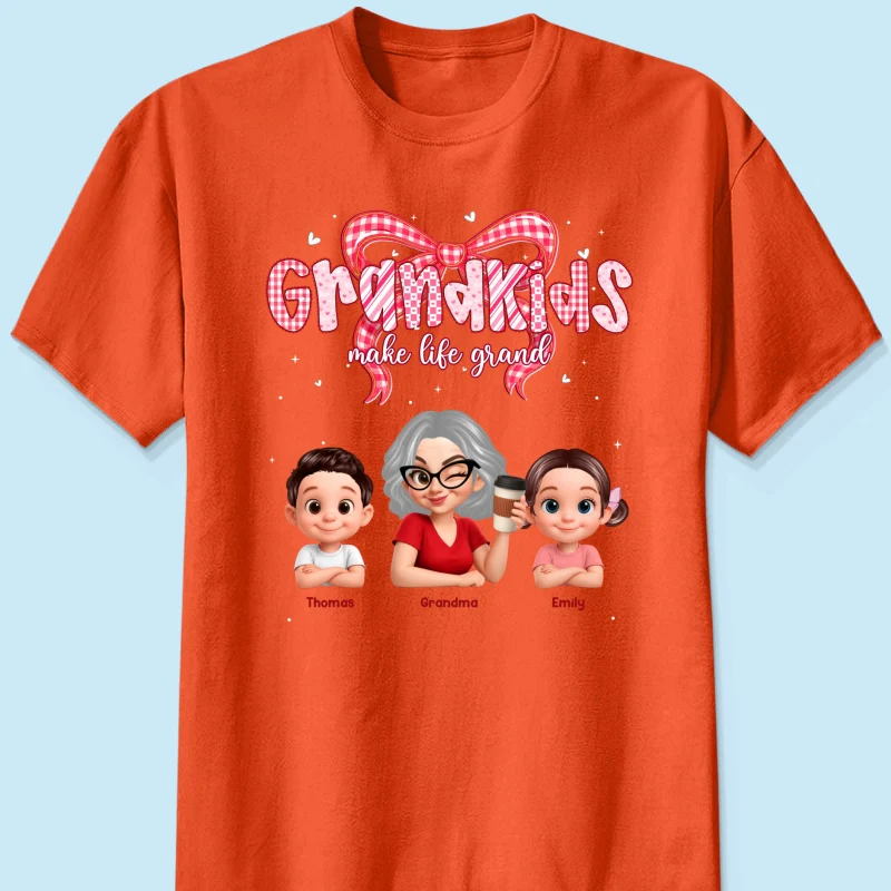 Valentine's Day Grandma Grandkids Make Life Grand - Personalized Shirt - Valentine's Day Gift For Grandma - Image 18