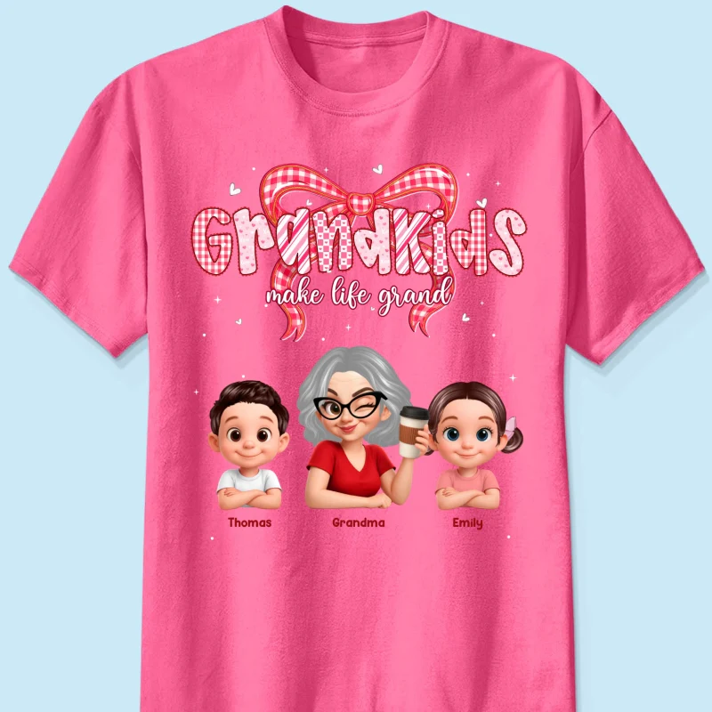 Valentine's Day Grandma Grandkids Make Life Grand - Personalized Shirt - Valentine's Day Gift For Grandma - Image 19