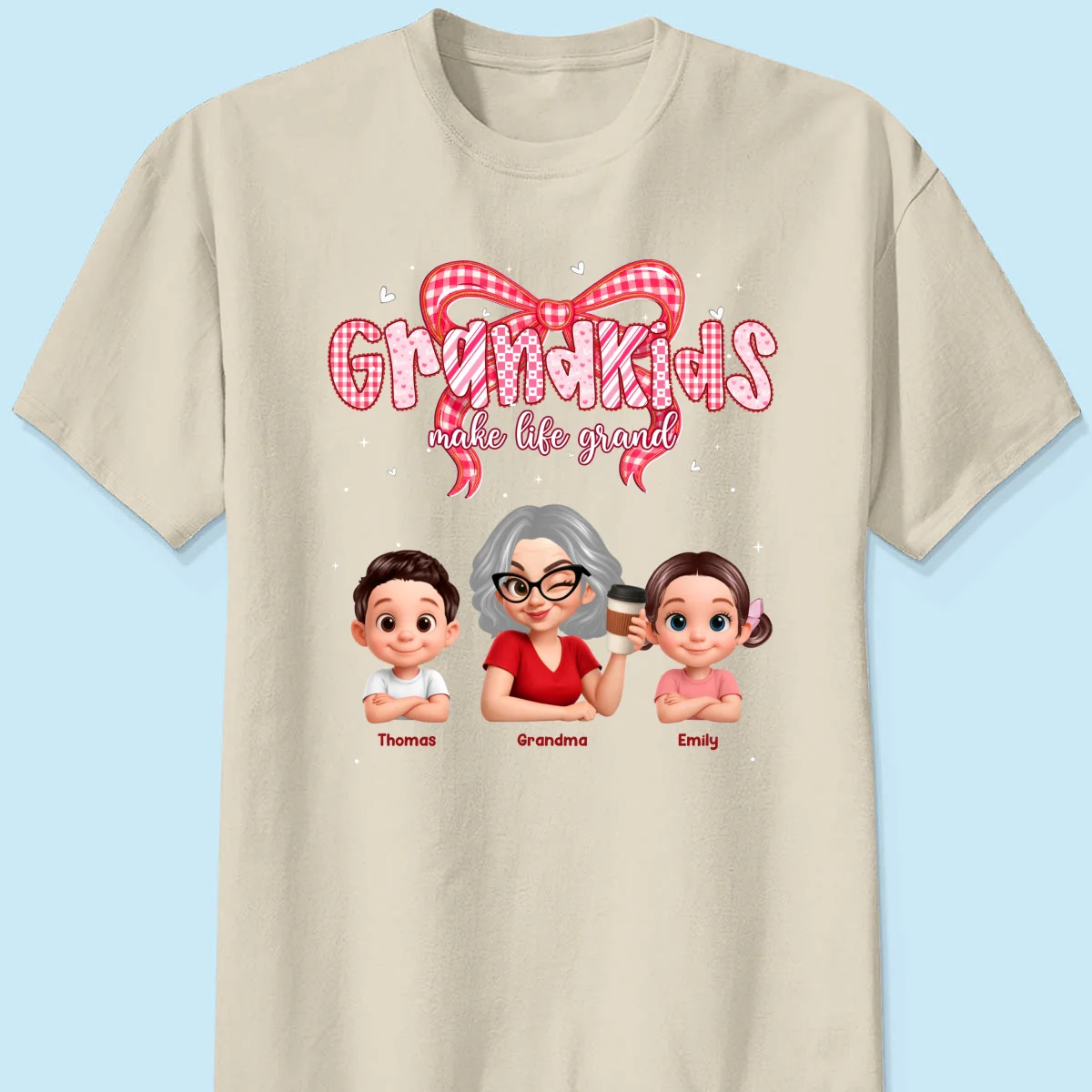Valentine's Day Grandma Grandkids Make Life Grand - Personalized Shirt - Valentine's Day Gift For Grandma - Image 20