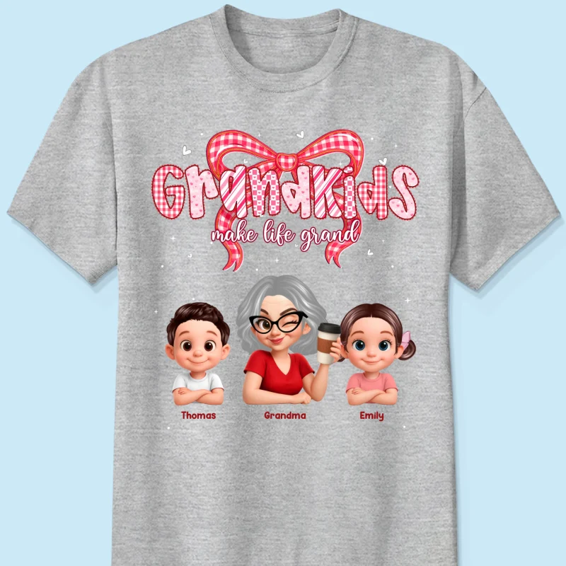 Valentine's Day Grandma Grandkids Make Life Grand - Personalized Shirt - Valentine's Day Gift For Grandma - Image 21