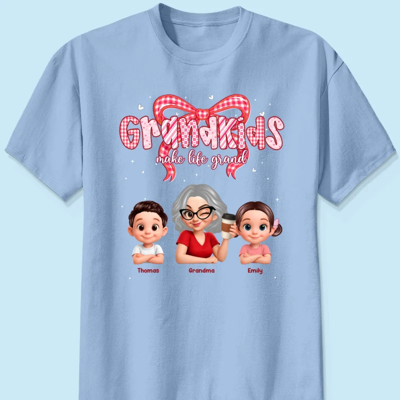 Valentine's Day Grandma Grandkids Make Life Grand - Personalized Shirt - Valentine's Day Gift For Grandma - Image 22
