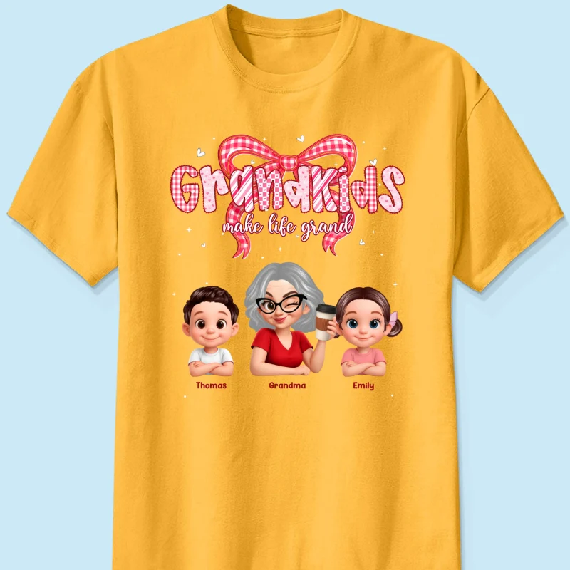Valentine's Day Grandma Grandkids Make Life Grand - Personalized Shirt - Valentine's Day Gift For Grandma - Image 23