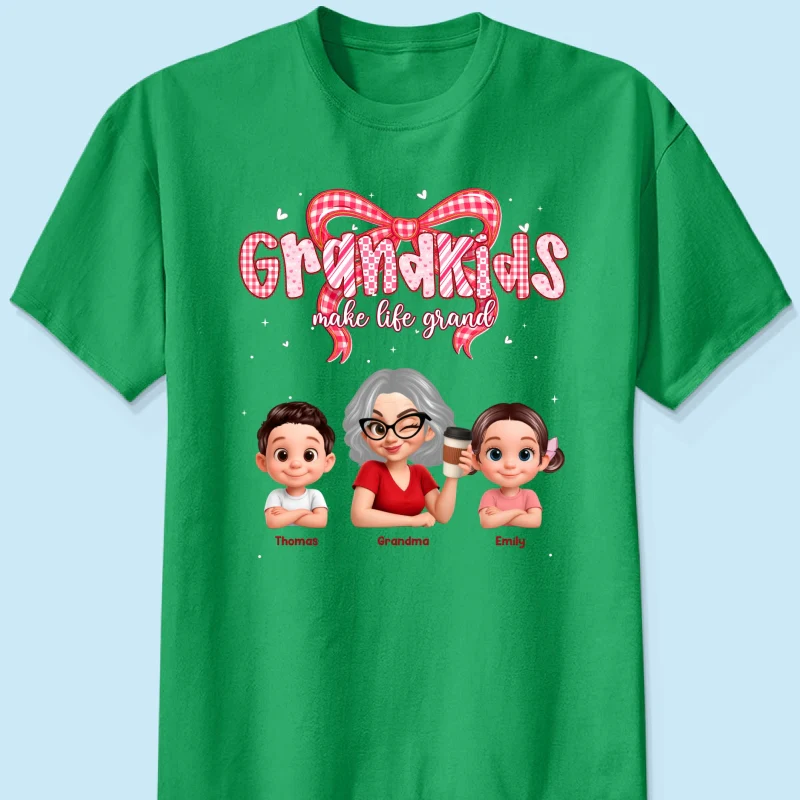 Valentine's Day Grandma Grandkids Make Life Grand - Personalized Shirt - Valentine's Day Gift For Grandma - Image 24