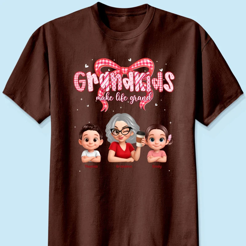 Valentine's Day Grandma Grandkids Make Life Grand - Personalized Shirt - Valentine's Day Gift For Grandma - Image 26