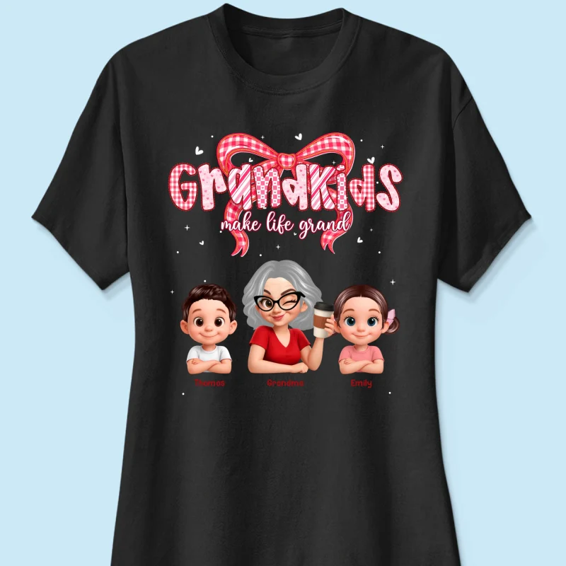 Valentine's Day Grandma Grandkids Make Life Grand - Personalized Shirt - Valentine's Day Gift For Grandma - Image 28