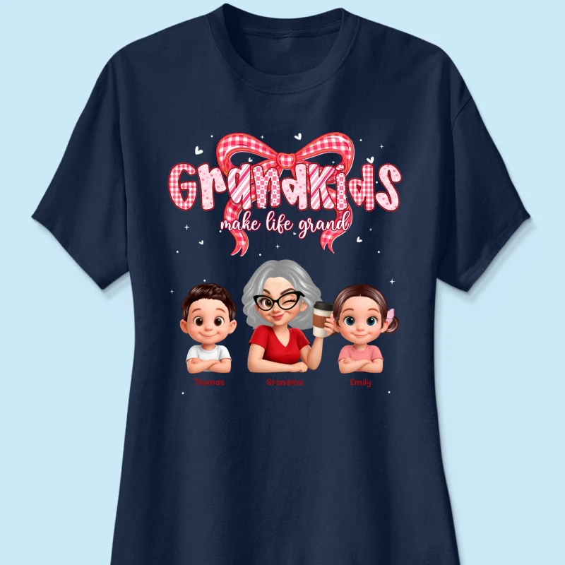 Valentine's Day Grandma Grandkids Make Life Grand - Personalized Shirt - Valentine's Day Gift For Grandma - Image 29