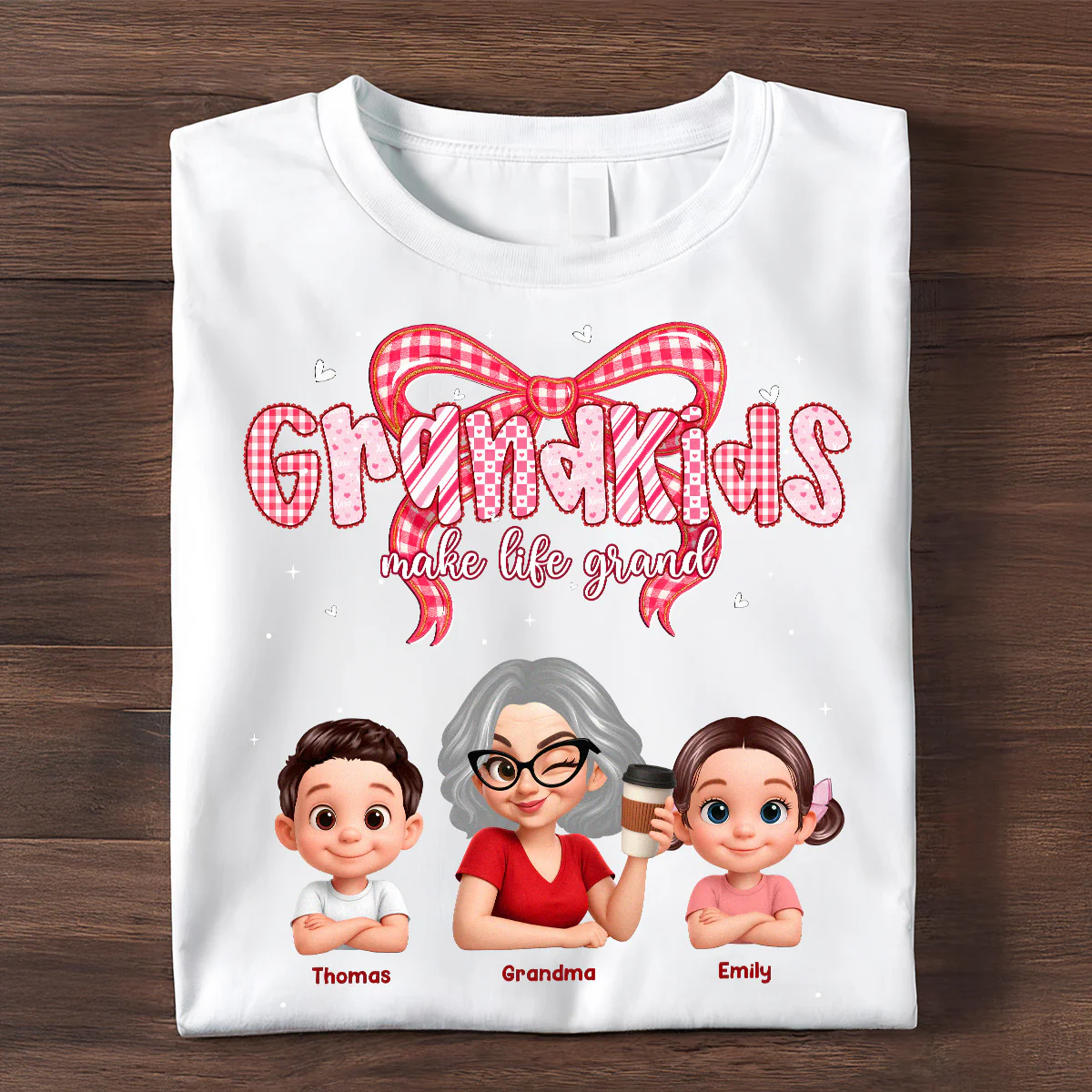 Valentine's Day Grandma Grandkids Make Life Grand - Personalized Shirt - Valentine's Day Gift For Grandma - Image 3