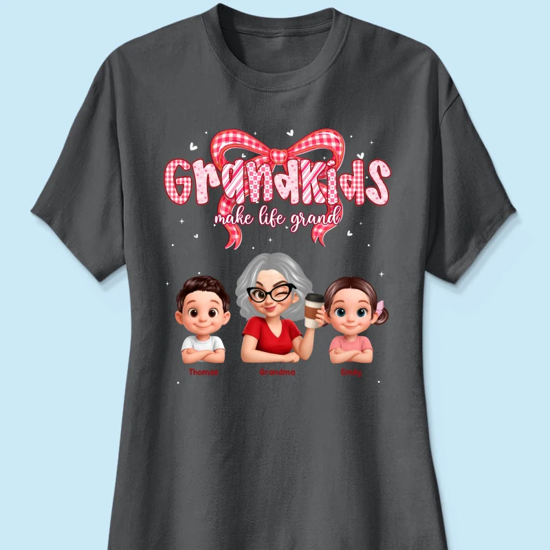Valentine's Day Grandma Grandkids Make Life Grand - Personalized Shirt - Valentine's Day Gift For Grandma - Image 30