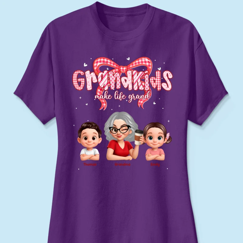Valentine's Day Grandma Grandkids Make Life Grand - Personalized Shirt - Valentine's Day Gift For Grandma - Image 31