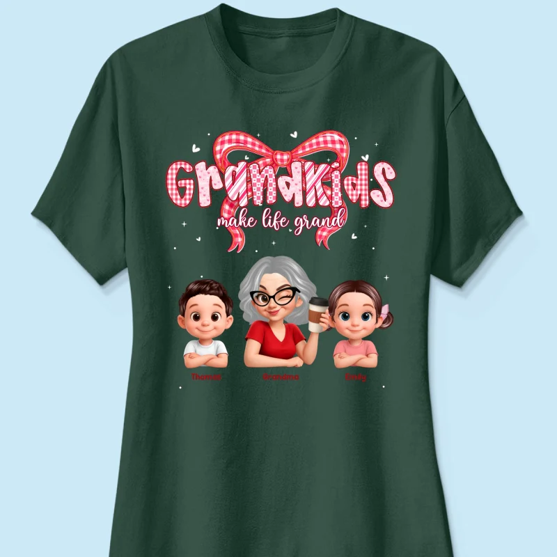 Valentine's Day Grandma Grandkids Make Life Grand - Personalized Shirt - Valentine's Day Gift For Grandma - Image 32