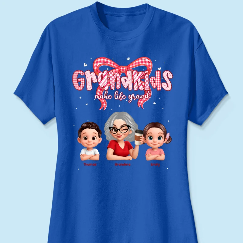 Valentine's Day Grandma Grandkids Make Life Grand - Personalized Shirt - Valentine's Day Gift For Grandma - Image 33