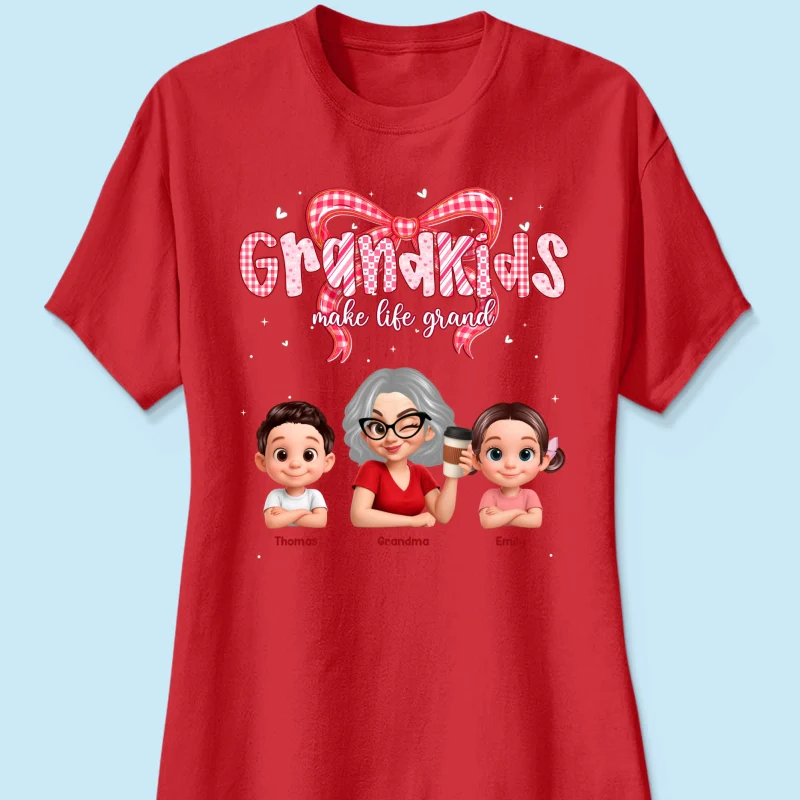Valentine's Day Grandma Grandkids Make Life Grand - Personalized Shirt - Valentine's Day Gift For Grandma - Image 34
