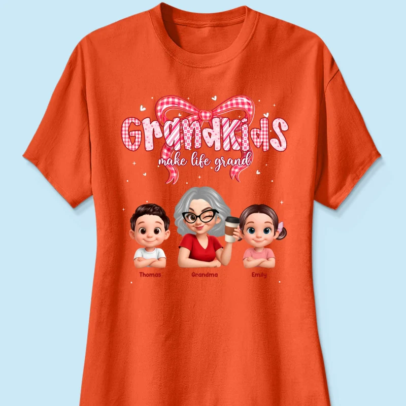 Valentine's Day Grandma Grandkids Make Life Grand - Personalized Shirt - Valentine's Day Gift For Grandma - Image 35