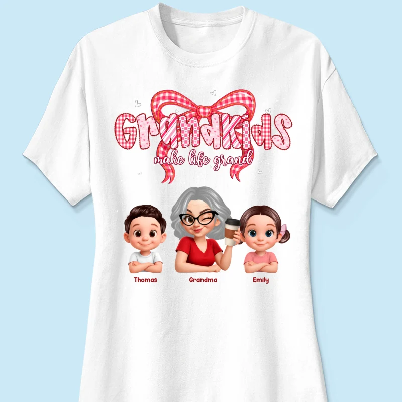 Valentine's Day Grandma Grandkids Make Life Grand - Personalized Shirt - Valentine's Day Gift For Grandma - Image 36