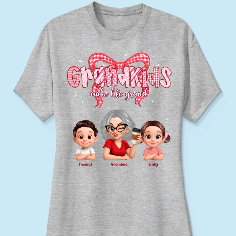 Valentine's Day Grandma Grandkids Make Life Grand - Personalized Shirt - Valentine's Day Gift For Grandma - Image 37