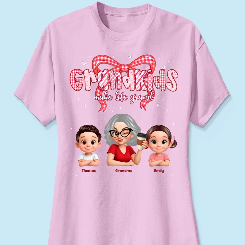 Valentine's Day Grandma Grandkids Make Life Grand - Personalized Shirt - Valentine's Day Gift For Grandma - Image 38